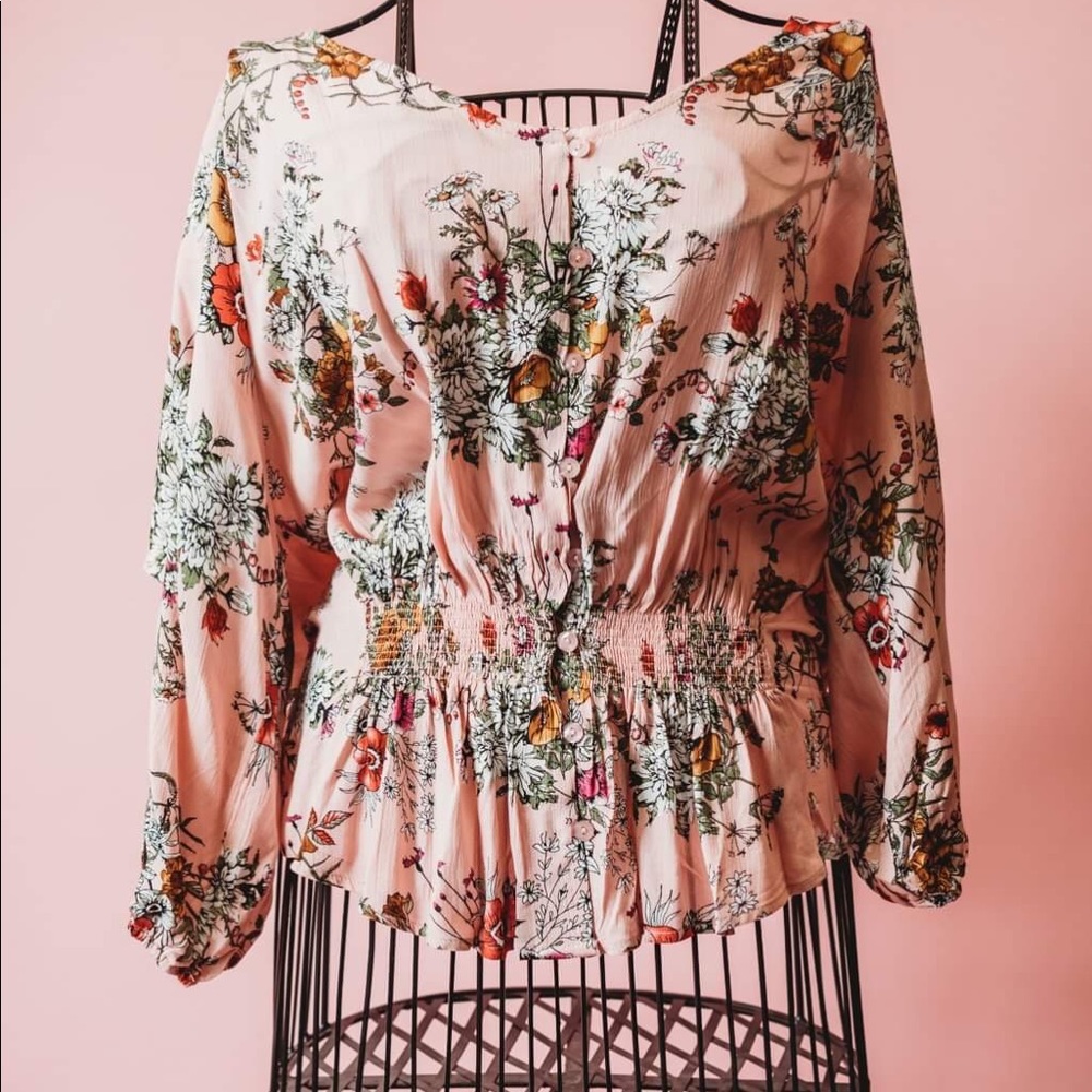 Blue heaven Pink Floral Blouse